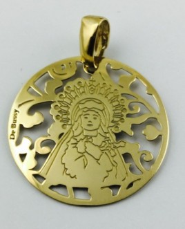 Medalla Virgen de los Dolores en plata de ley
