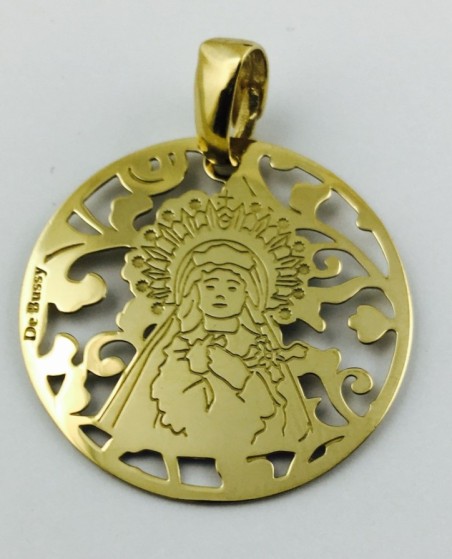 Medalla Virgen de los Dolores en plata de ley®. Paso Azul de Lorca25mm